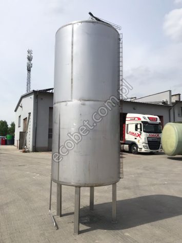Zbiornik stalowy nierdzewny kwasoodporny 5000 litrów KO (kwas, spożywka)