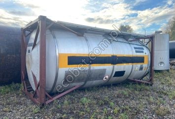 Zbiornik nierdzewny 25 000 l inox w ramie kontenerowej