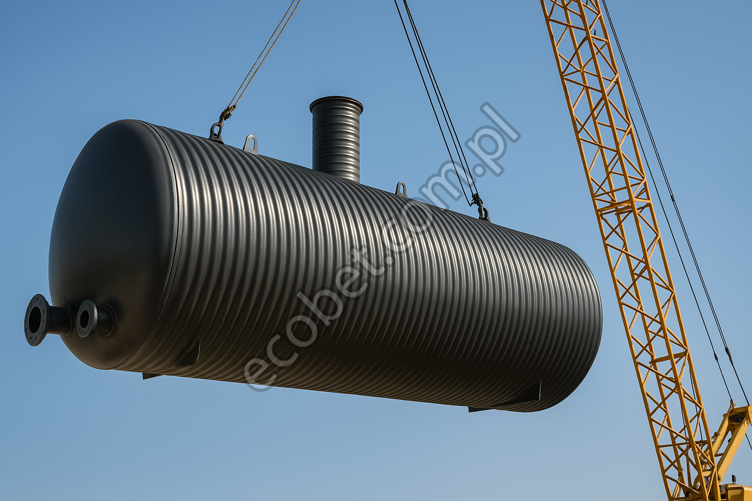 zbiornik spiralnie karbowany stalowy 300 000 l do wody i ścieków