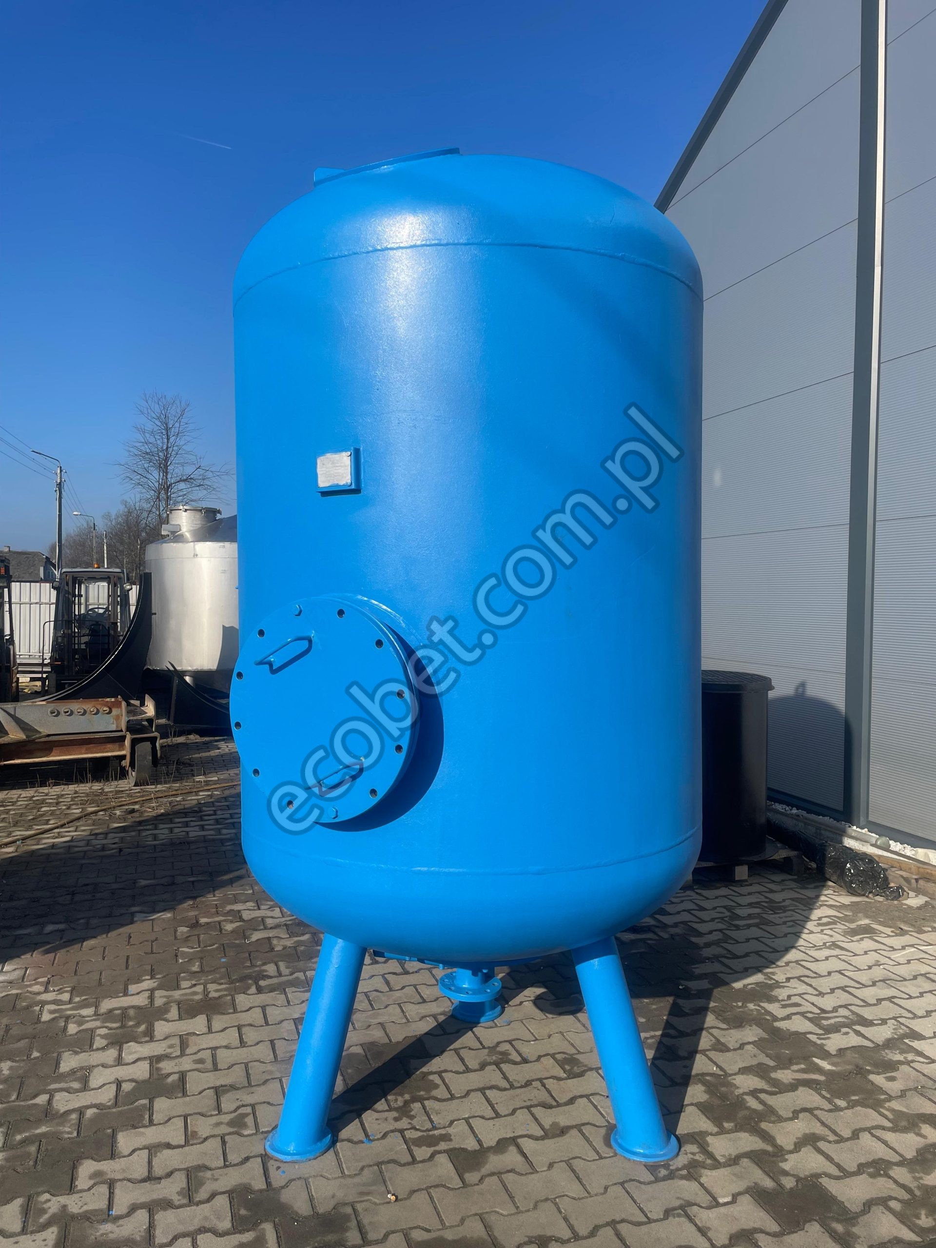 Zbiornik ciśnieniowy 3200l stalowy niebieski