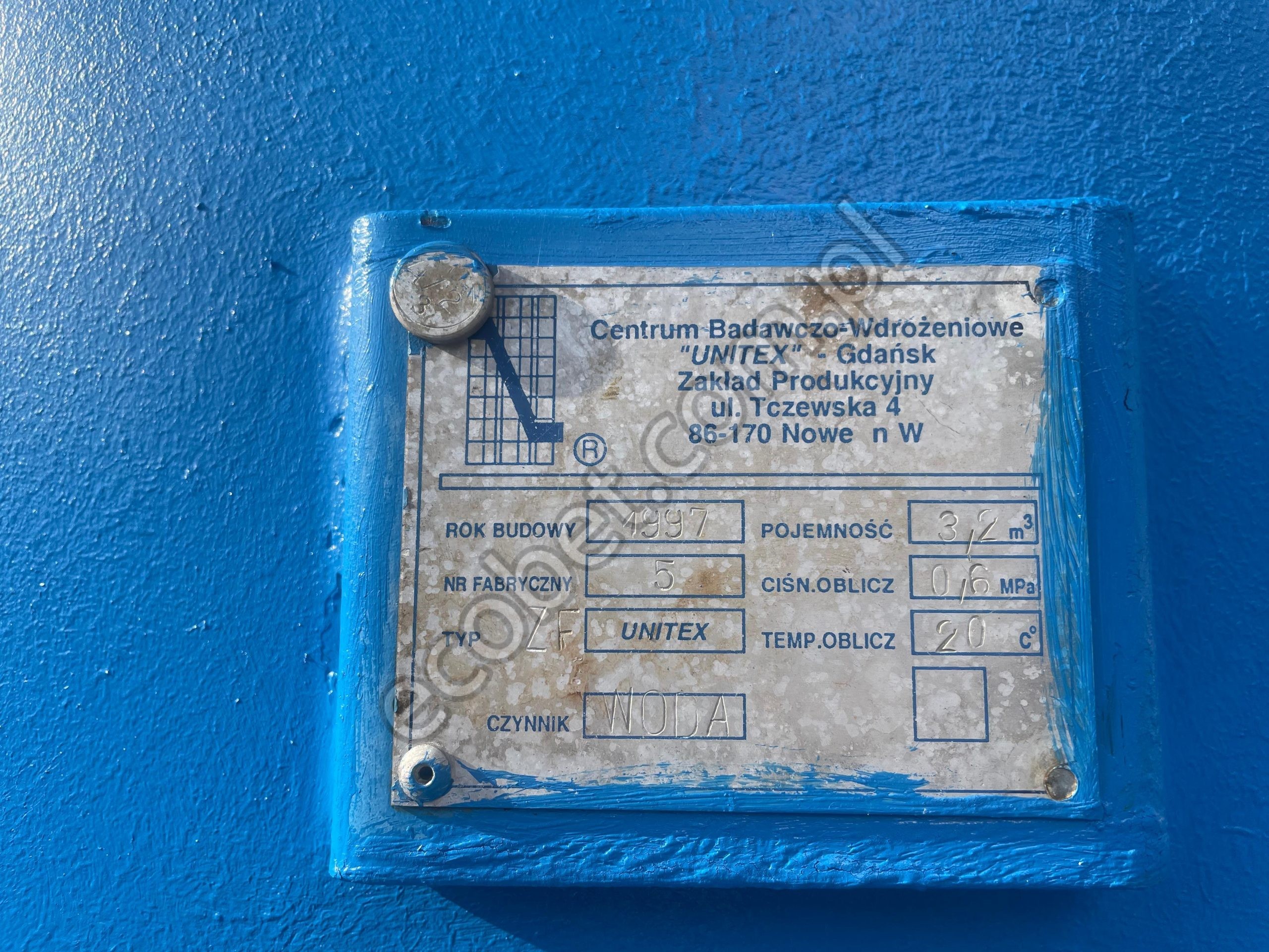 Parametry techniczne zbiornika 3200 litrów